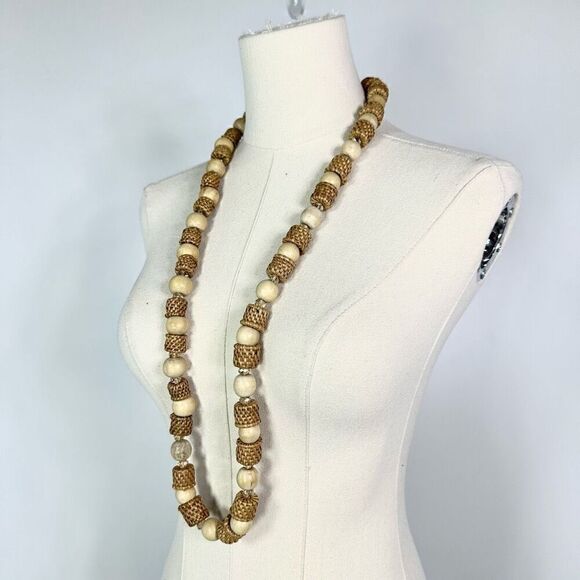 NEW Mare Sole Amore Beagle Necklace OS Festival Boho Natural Lagenlook Beachy - Picture 6 of 7